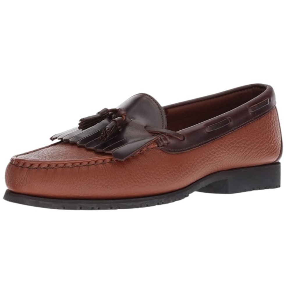 Allen Edmonds Nassau Two-Tone Brown Tasseled Leather Loafers Men’s Size 11.5 - Picture 5 of 16